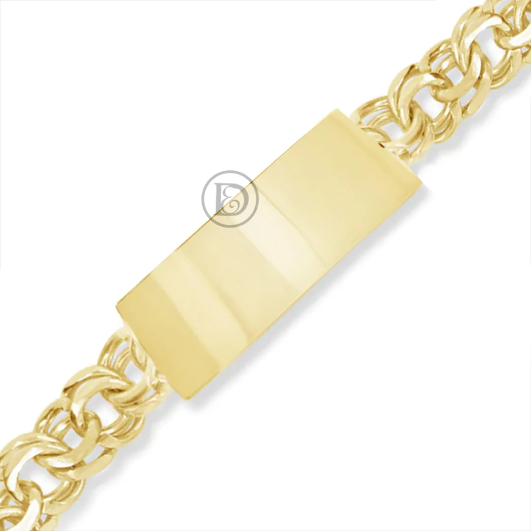 10k Yellow Gold Chino Link ID Bracelet