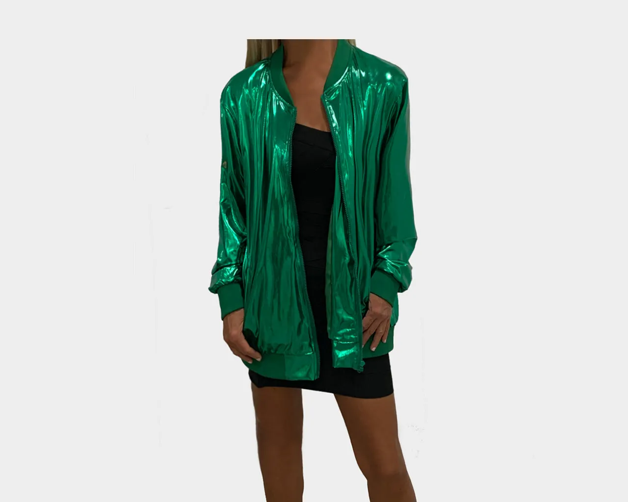 4 Metallic Vert Boyfriend Jacket - The Milan