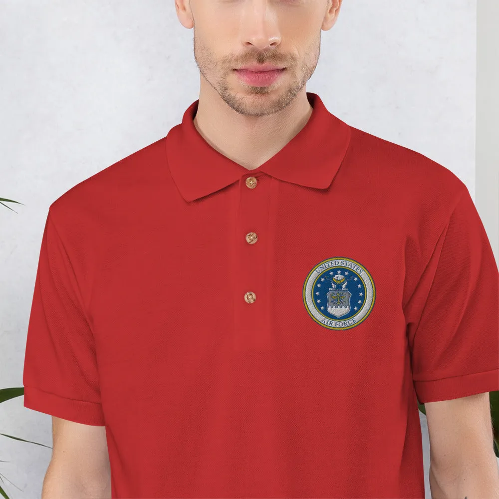 Air Force Embroidered Polo Shirt