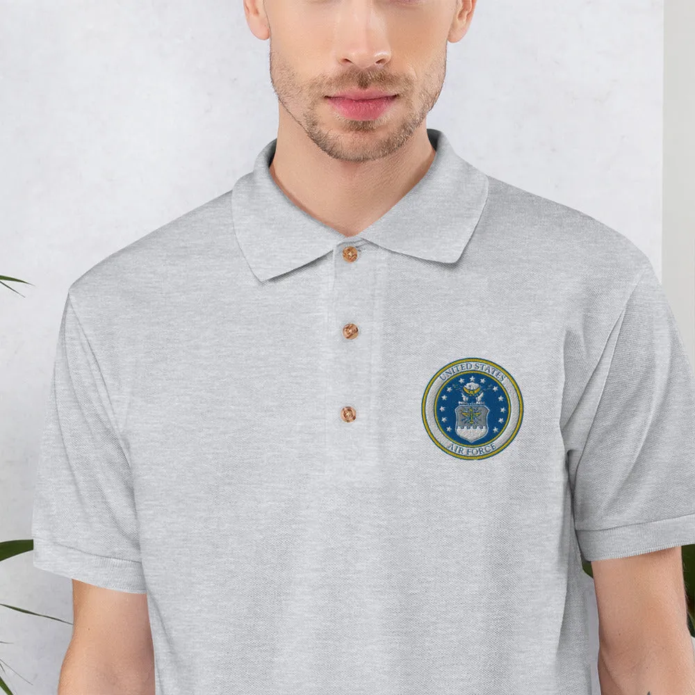 Air Force Embroidered Polo Shirt