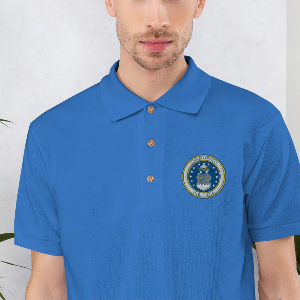 Air Force Embroidered Polo Shirt