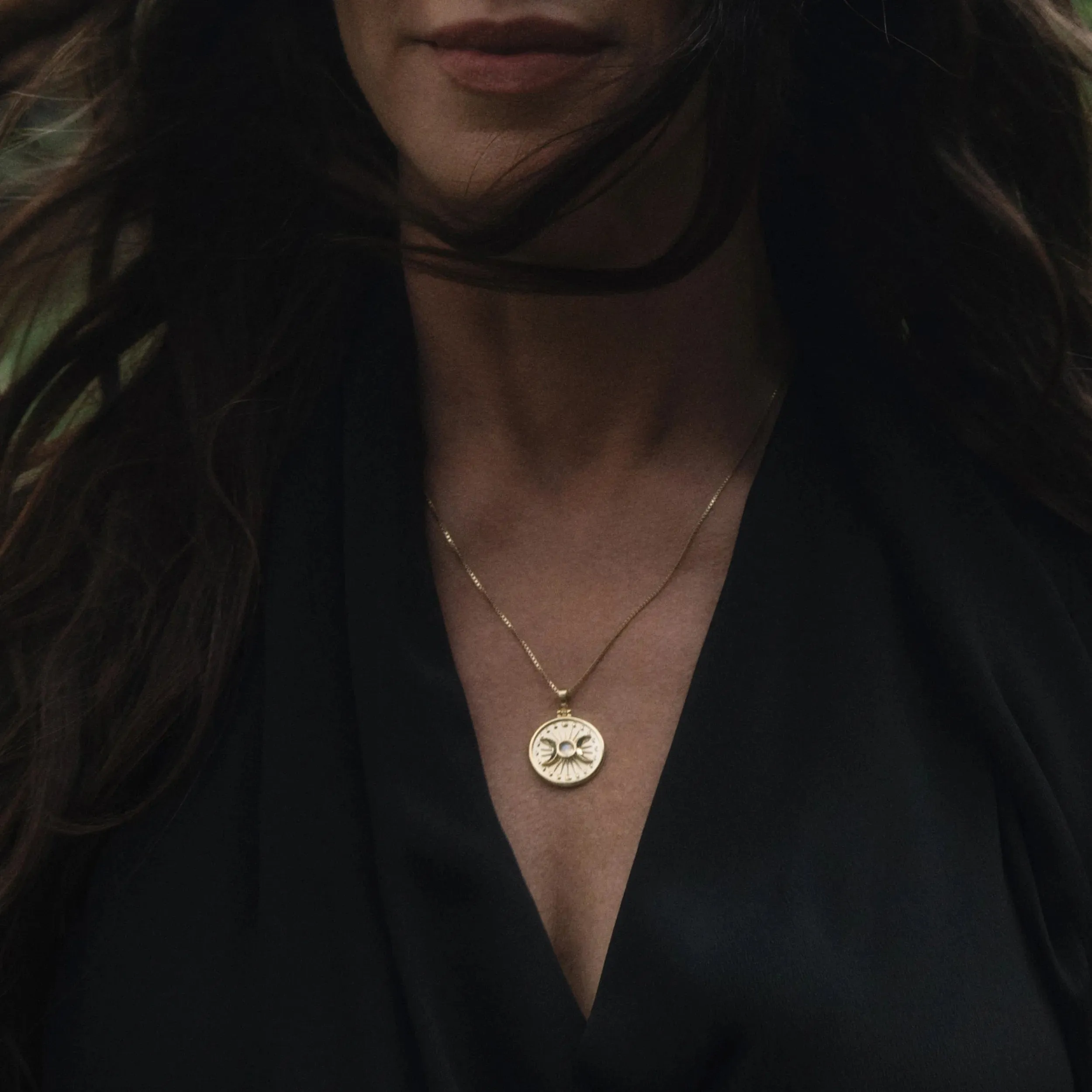 Alanis Triple Moon Necklace