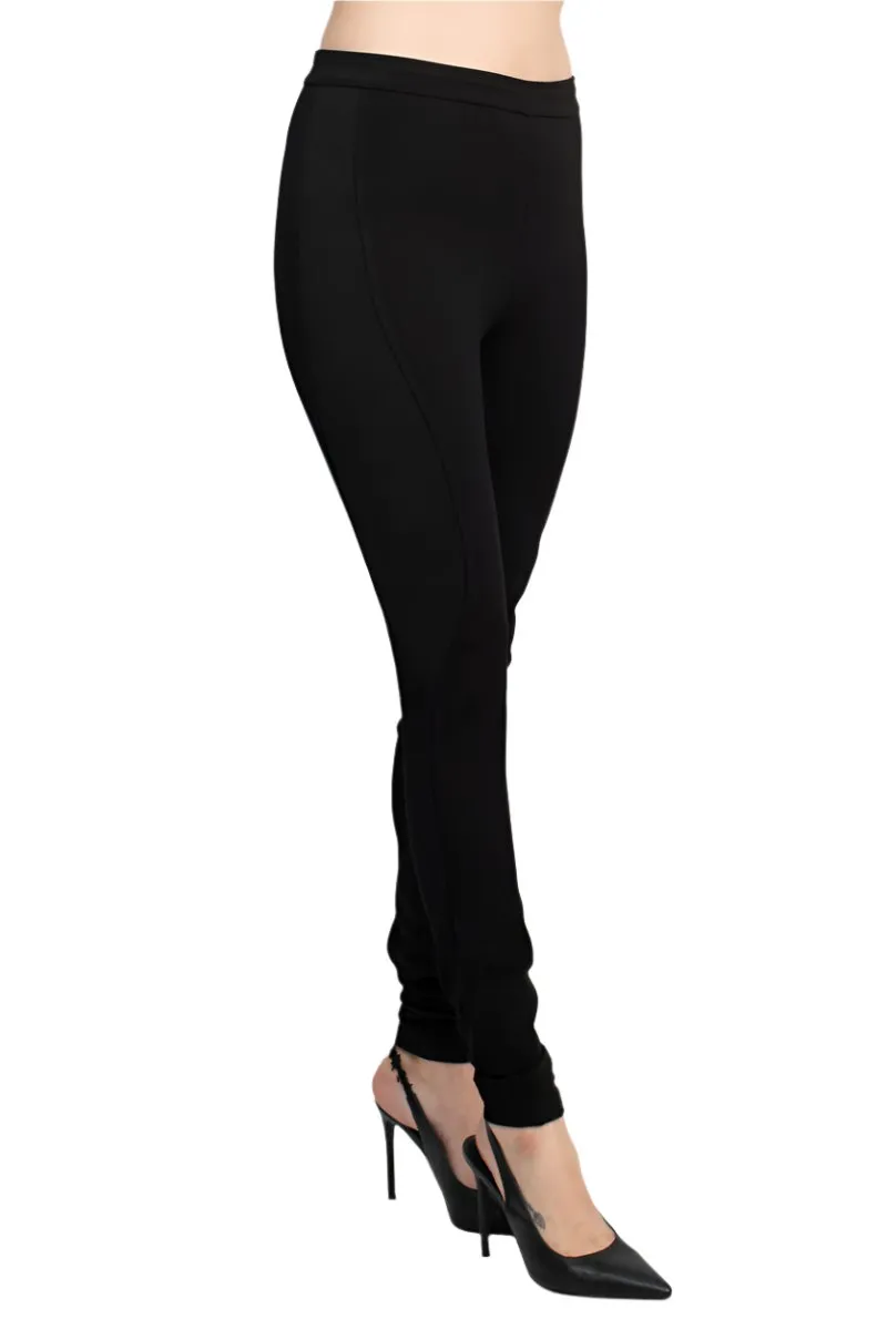 Alberto Makali Mid Waist Pull On Banded Waist Solid Stretch Crepe Pant