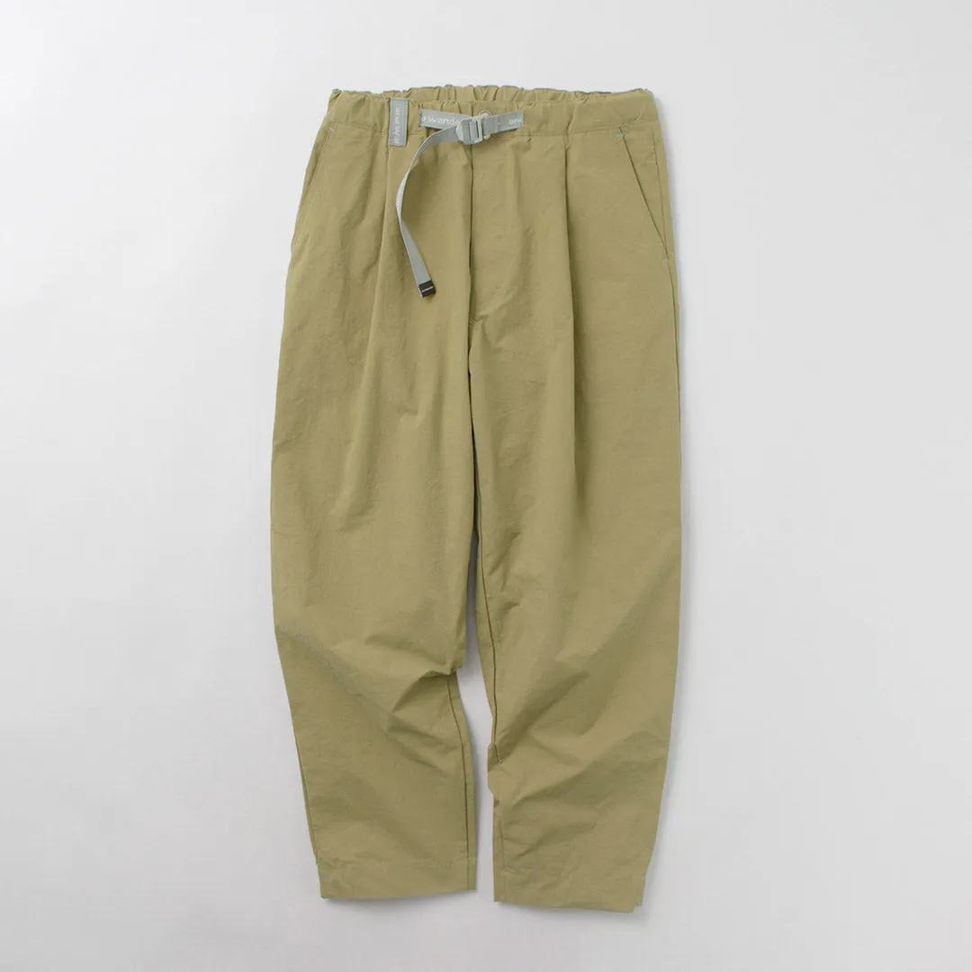 AND WANDER / Nylon Chino Tucked Tapered Pants