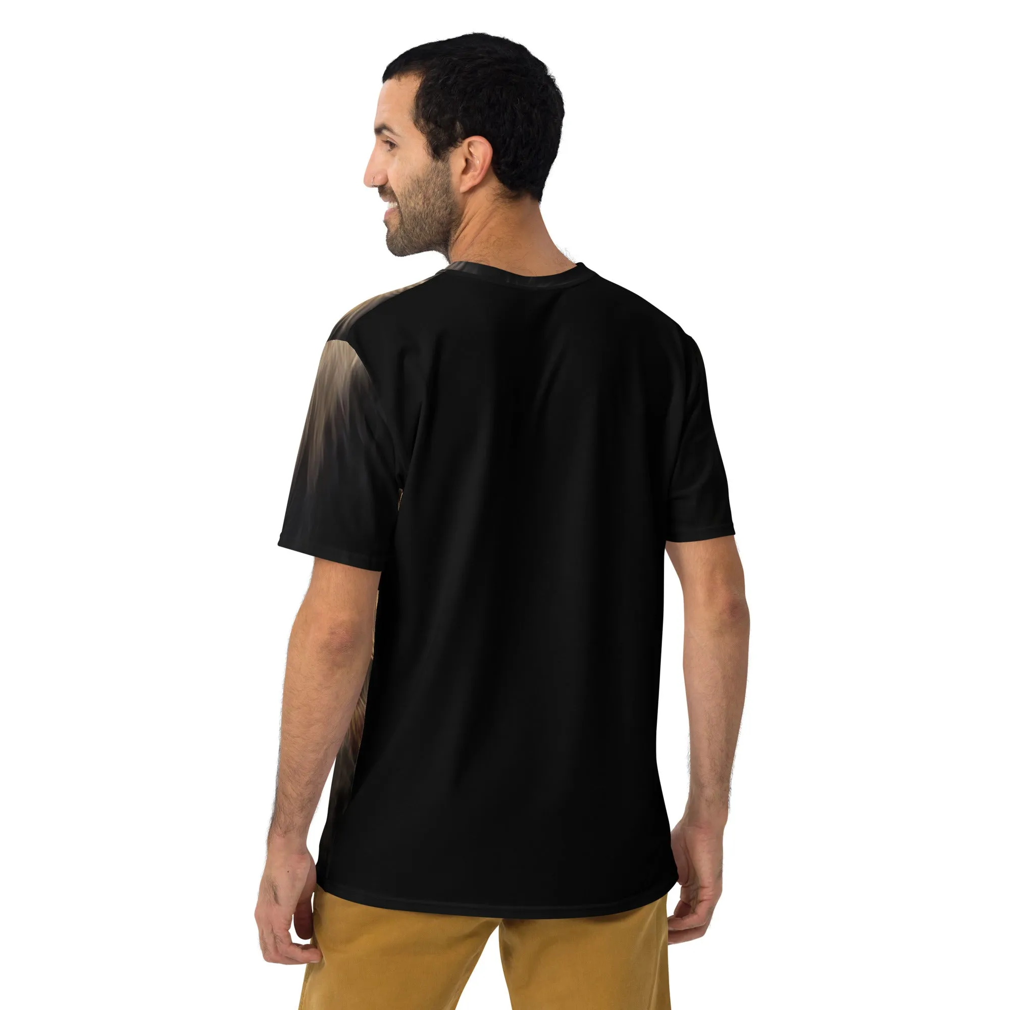 Animal print brown t-shirt for men's