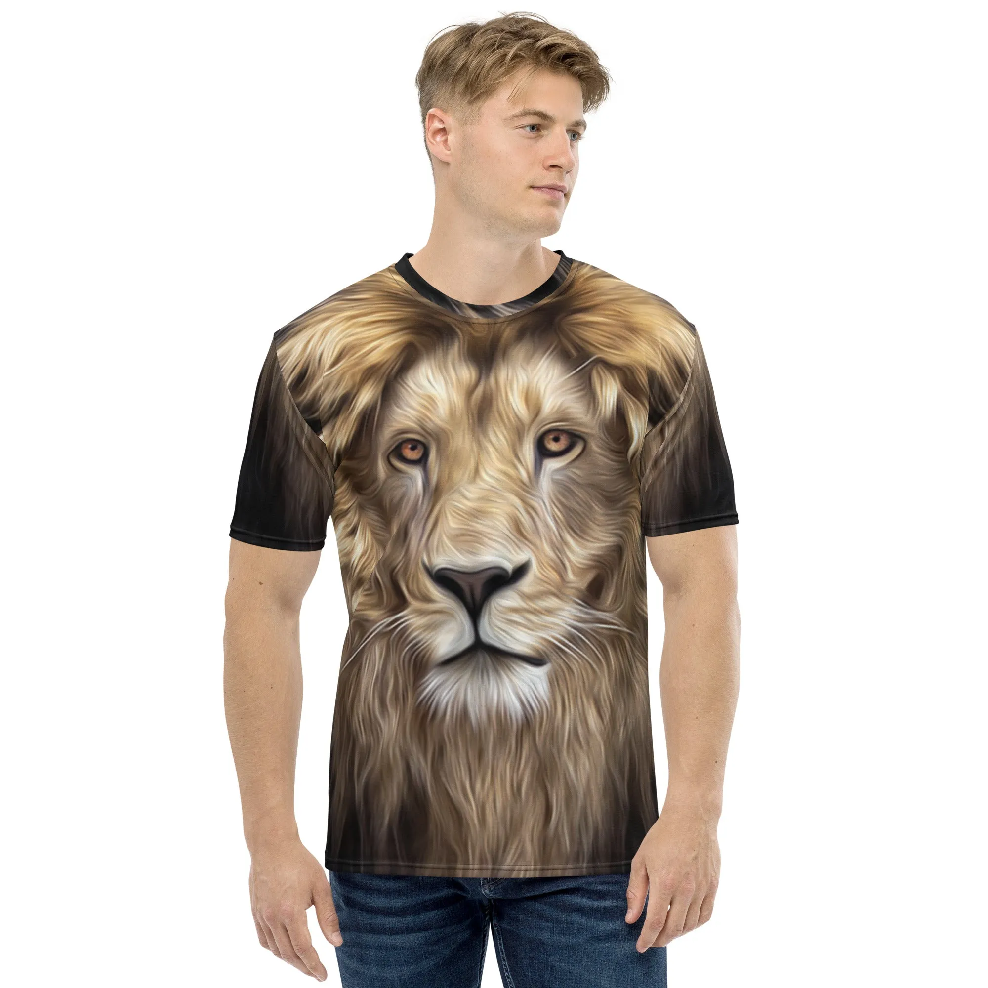 Animal print brown t-shirt for men's