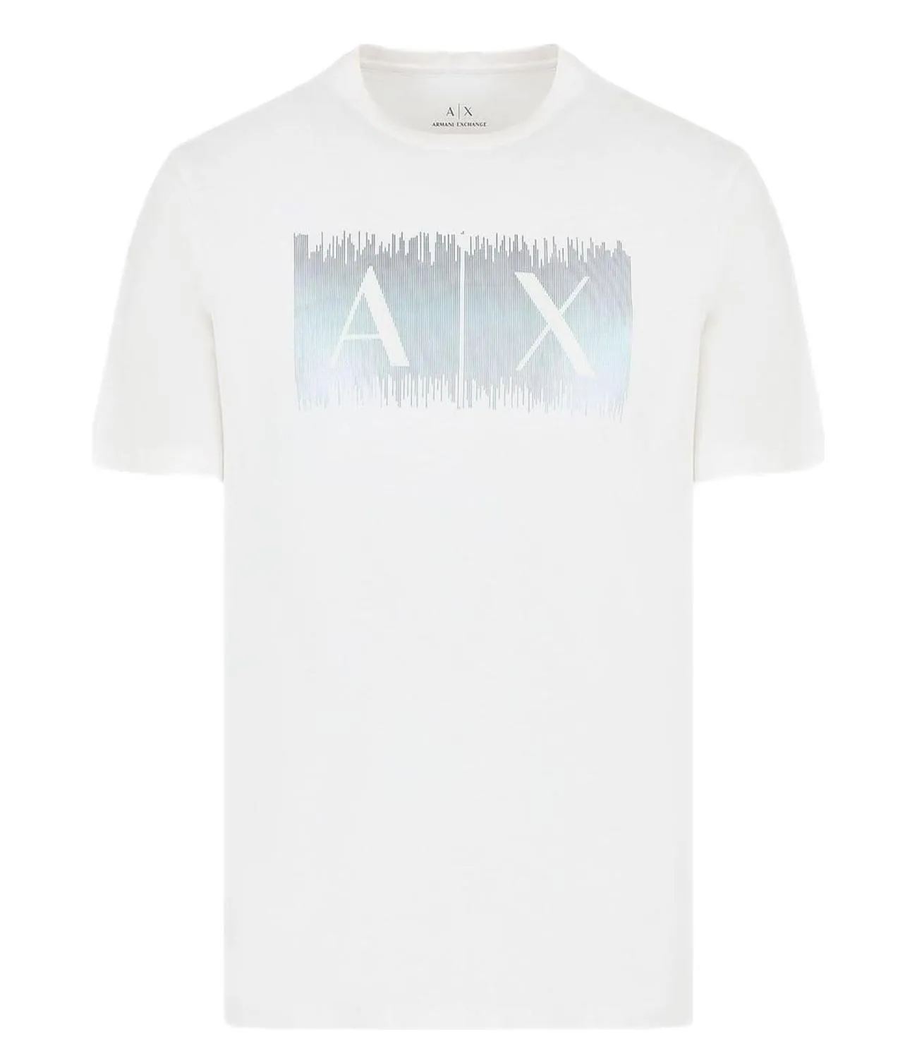 Armani Exchange t-shirt uomo bianca con logo AX in rilievo