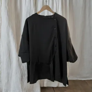 Asymmetric Three Quarter Sleeve Shirt