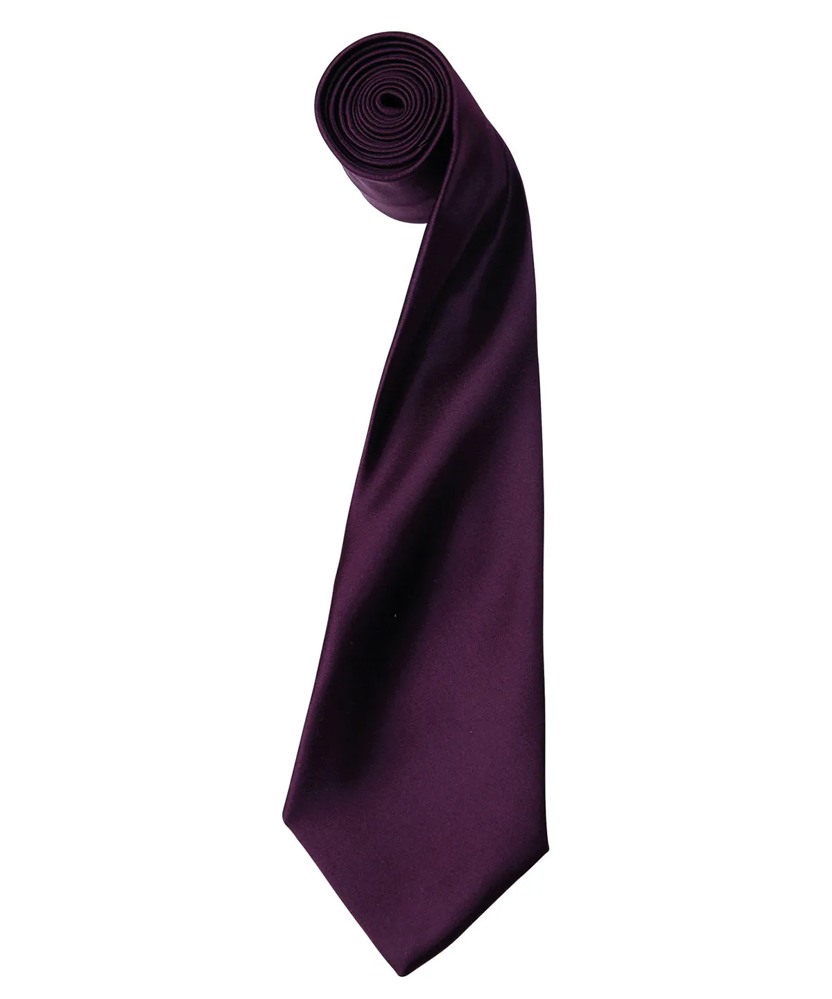 Aubergine - 'Colours' satin tie