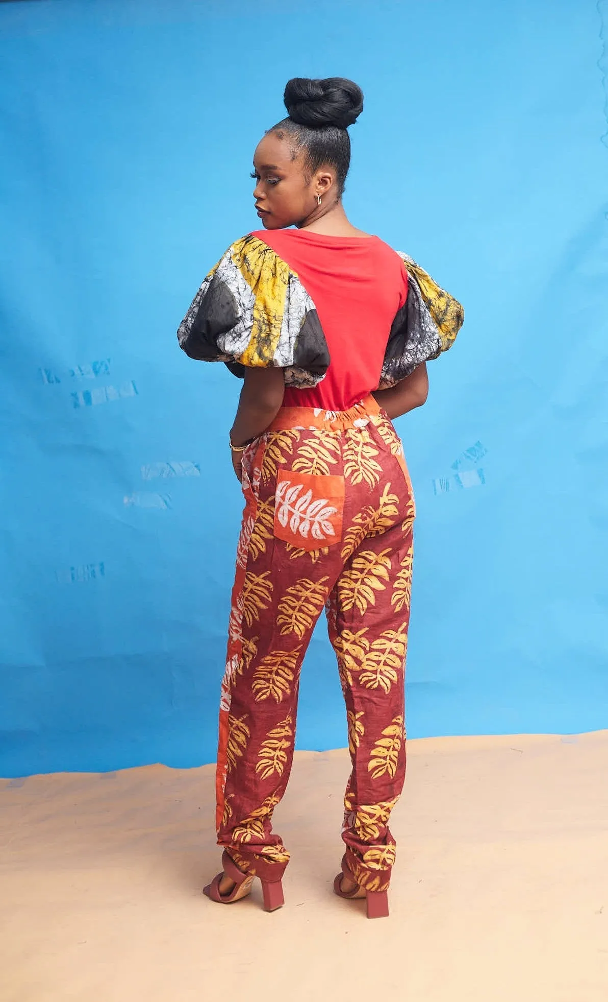 Ayoade 2-print adire pants