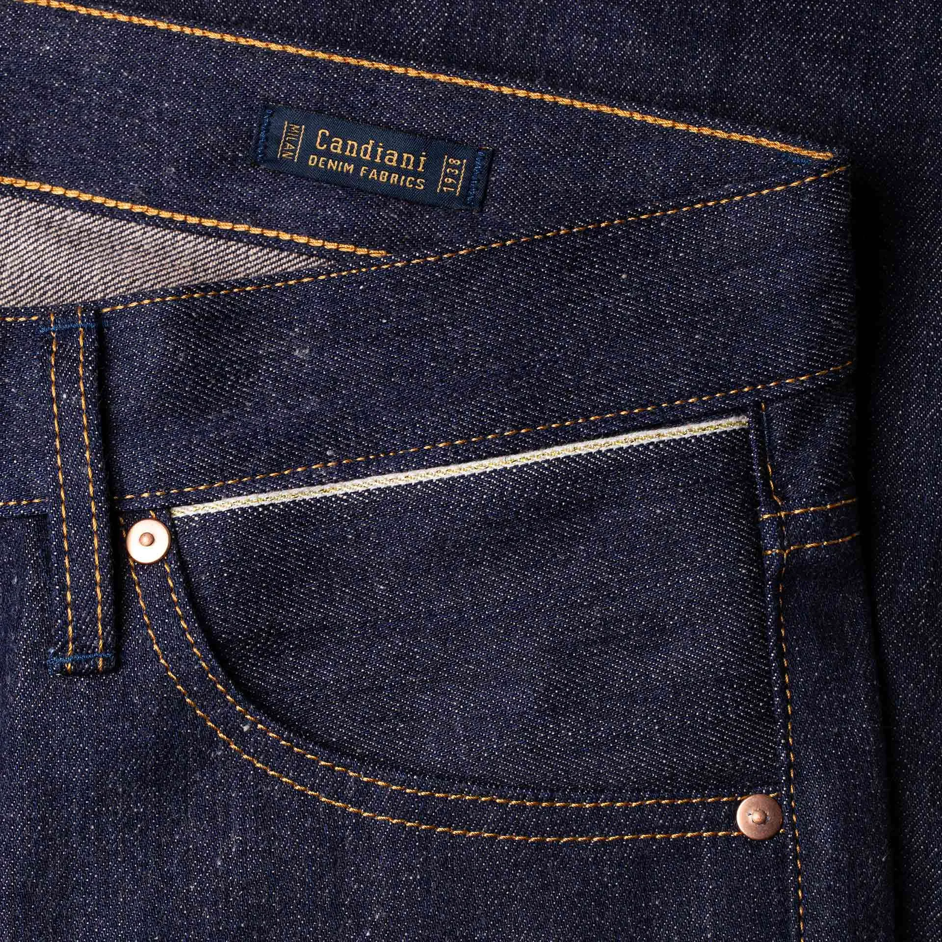 B-02 STRAIGHT 10YA 15 oz. brown cotton golden selvedge