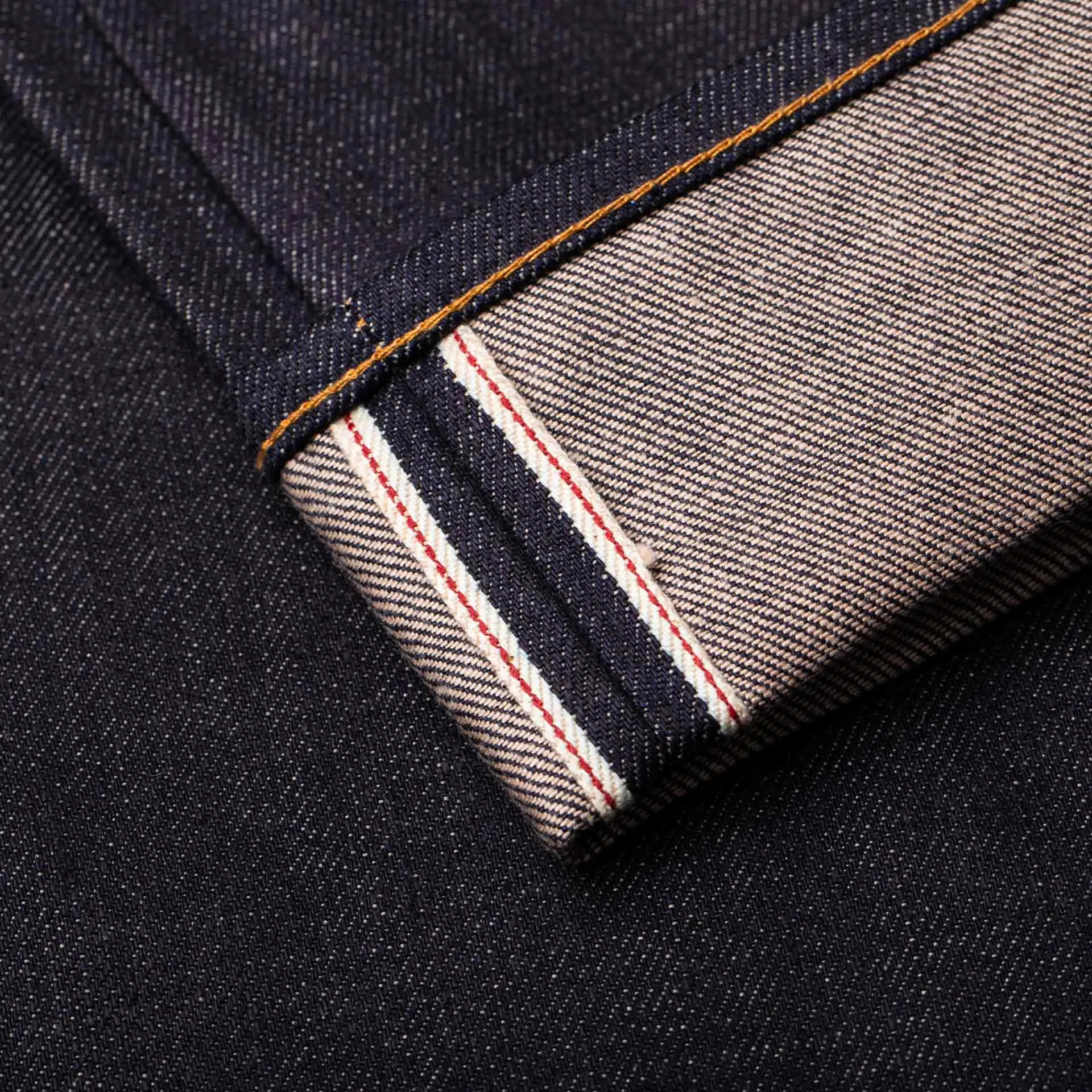 B-02 STRAIGHT 13 oz. brown cotton selvedge