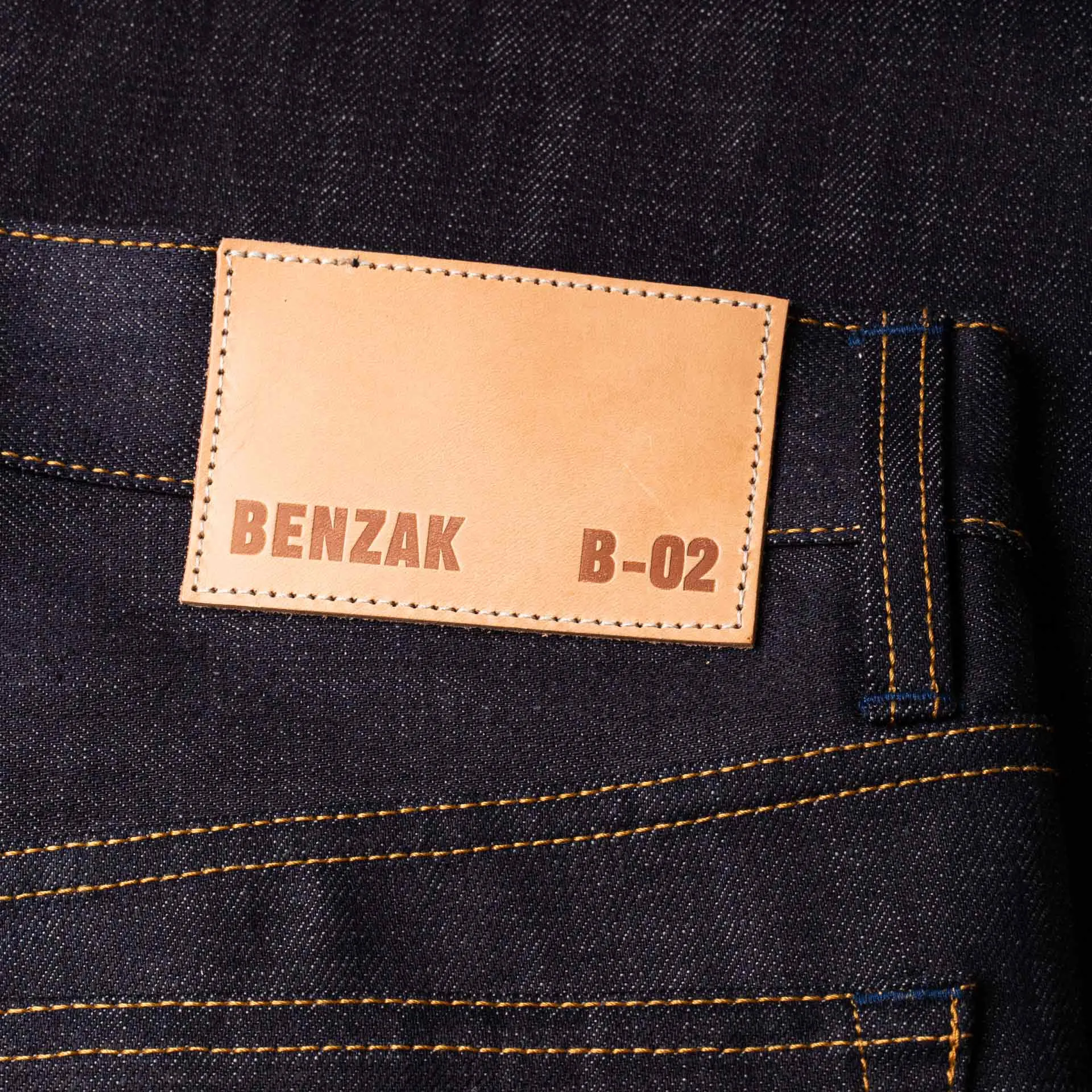 B-02 STRAIGHT 13 oz. brown cotton selvedge