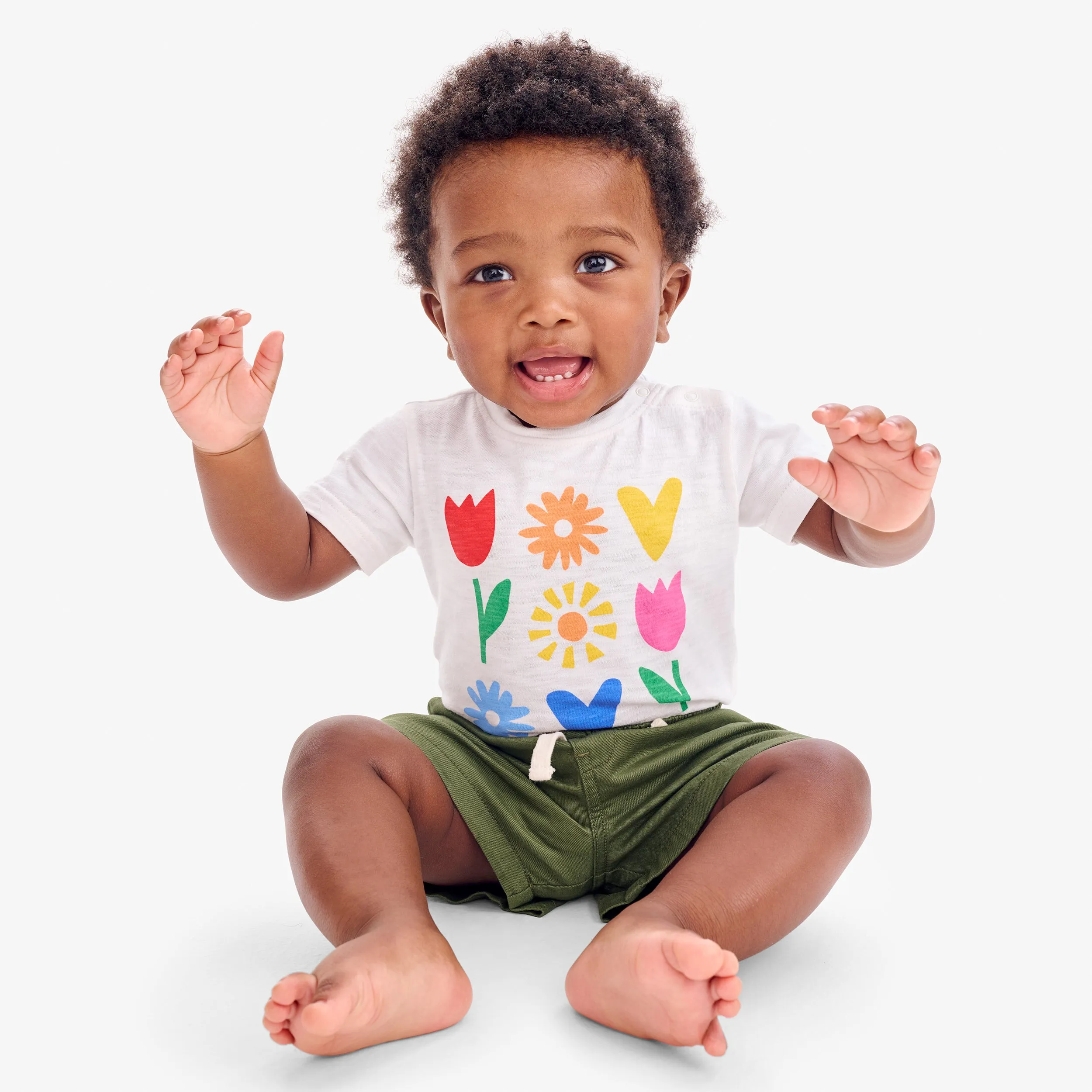 Baby stretch chino drawstring short