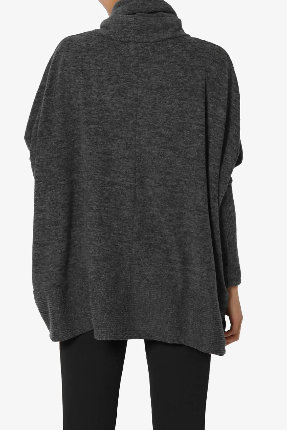 Barclay Slouchy Cowl Neck Melange Knit Oversized Sweater