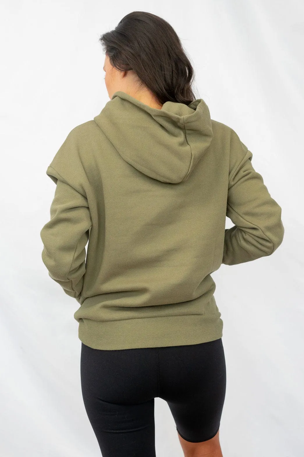 Basic Hoodie - 100% Cotton Biodegradable Khaki