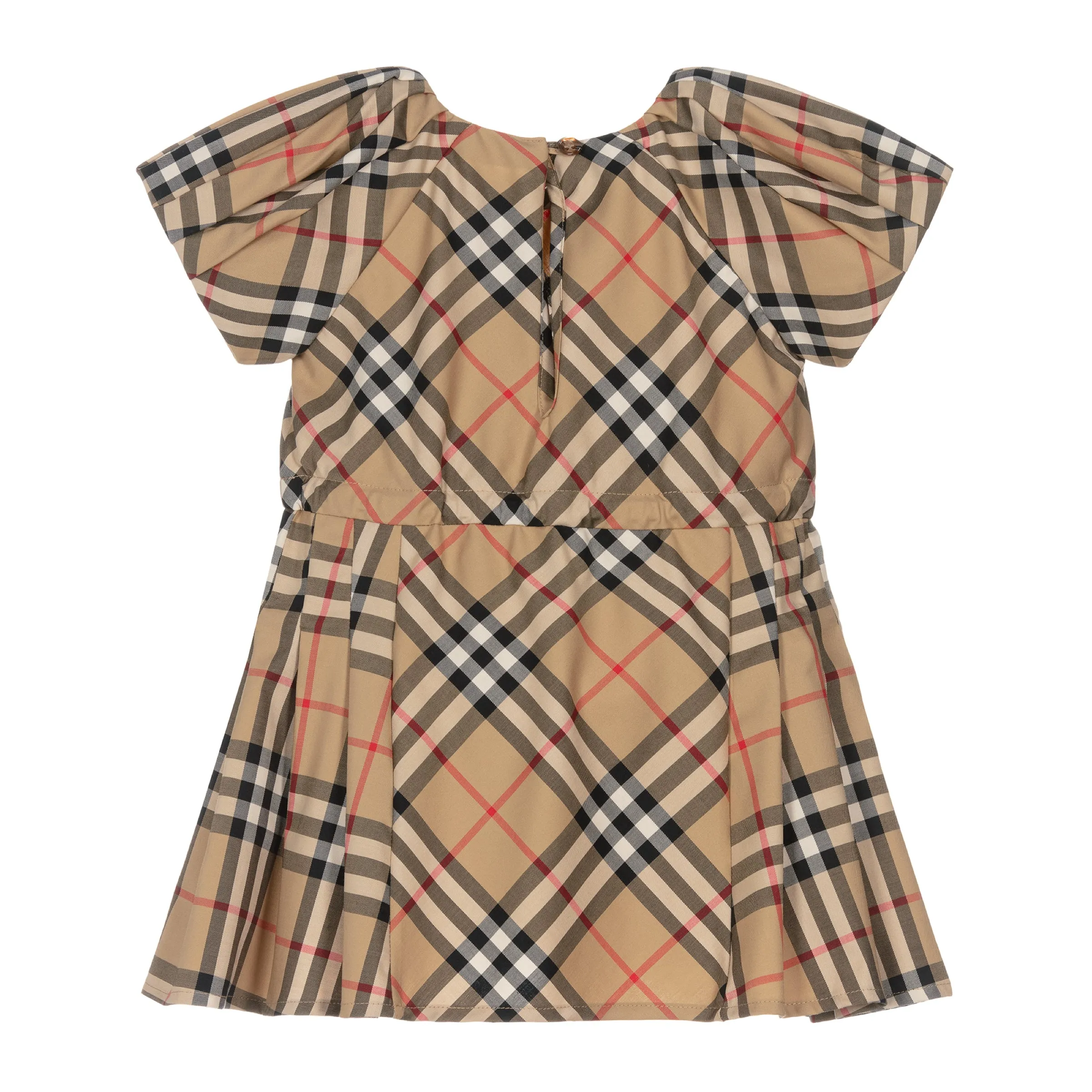 Beige Check Dress