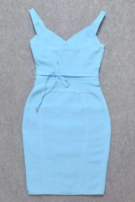 Bek Bandage Dress - Sky Blue