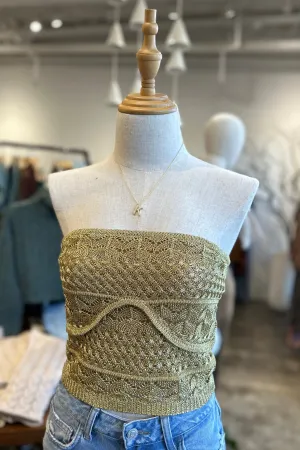 BOA GOLD CROCHET TOP