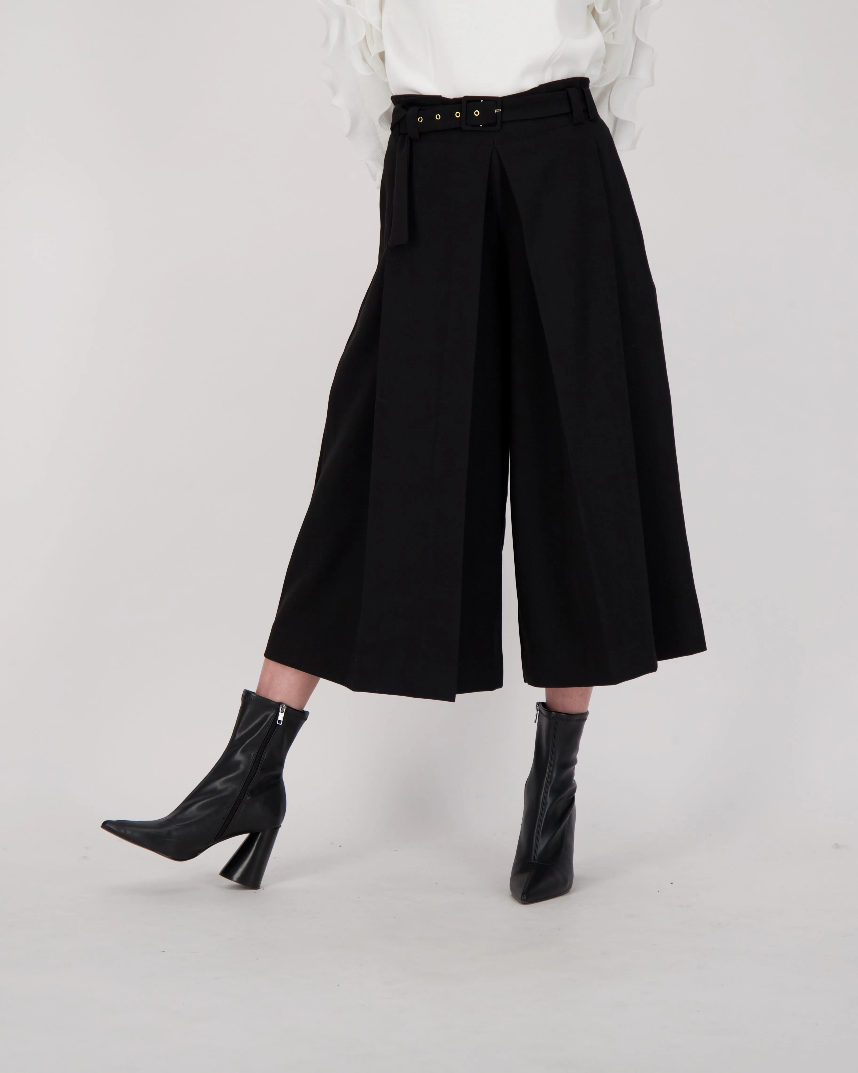 Box Pleated Divided Skirt Pant