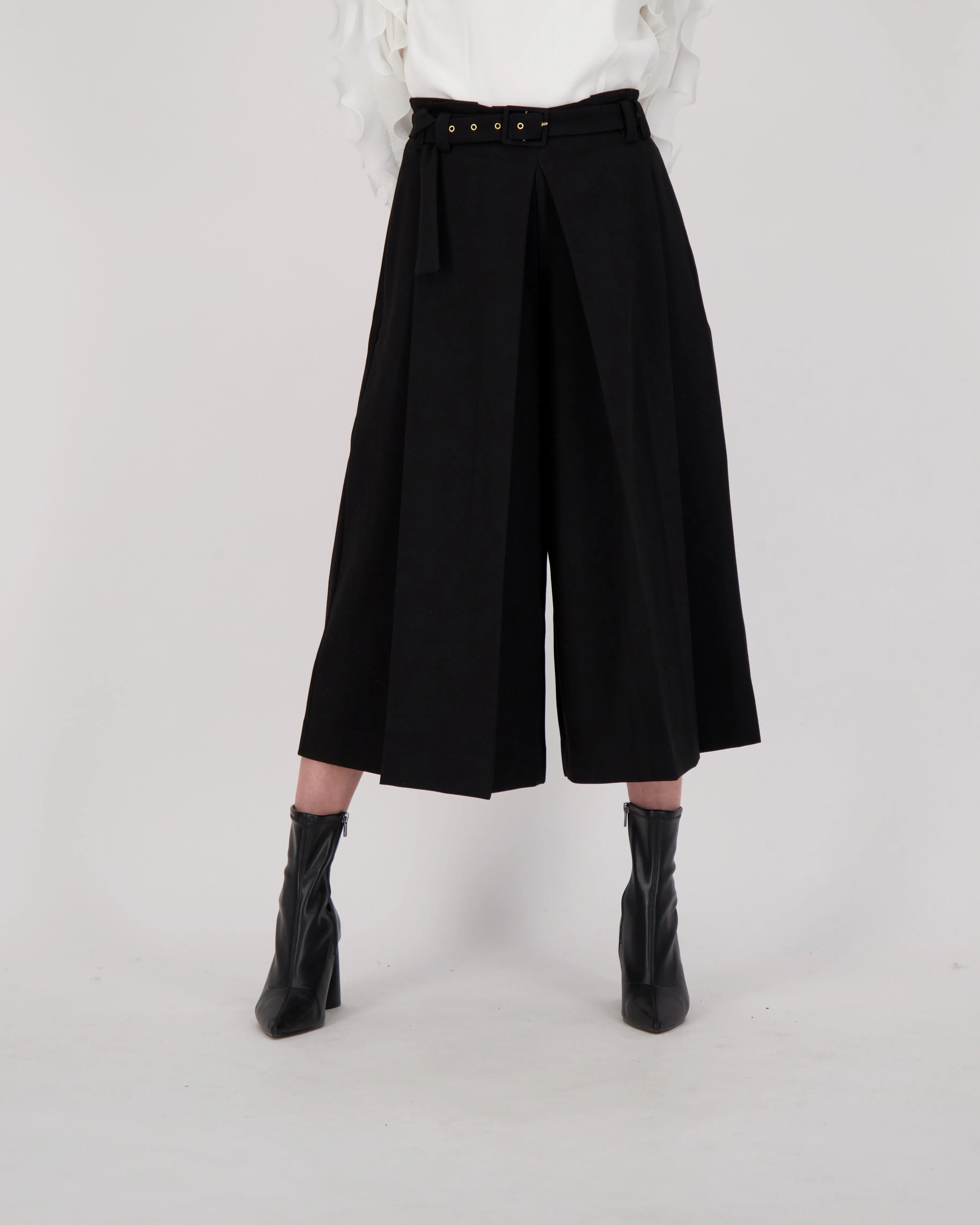 Box Pleated Divided Skirt Pant