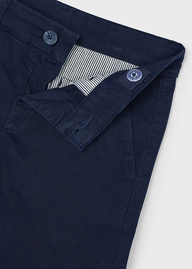 Boys Basic Twill Chino Short | Navy