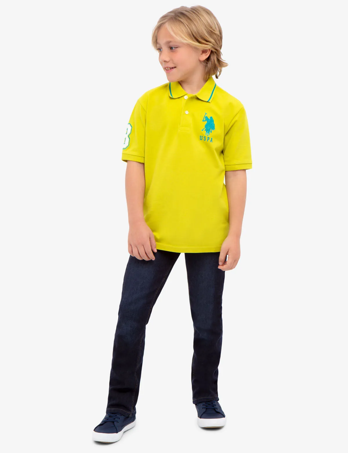 BOYS SOLID COLLAR POLO SHIRT