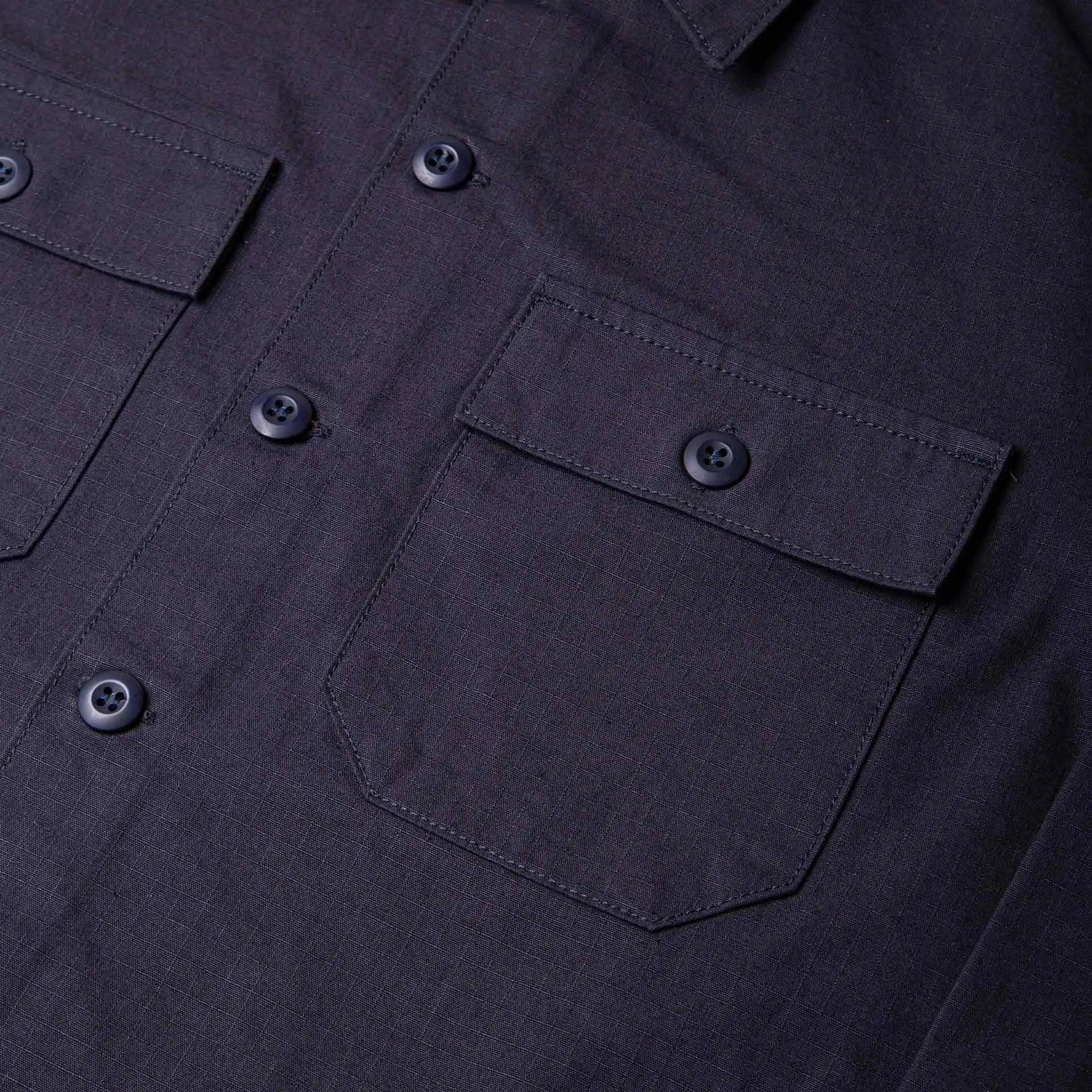 BWS-03 MILITARY OVERSHIRT 8 oz. navy ripstop