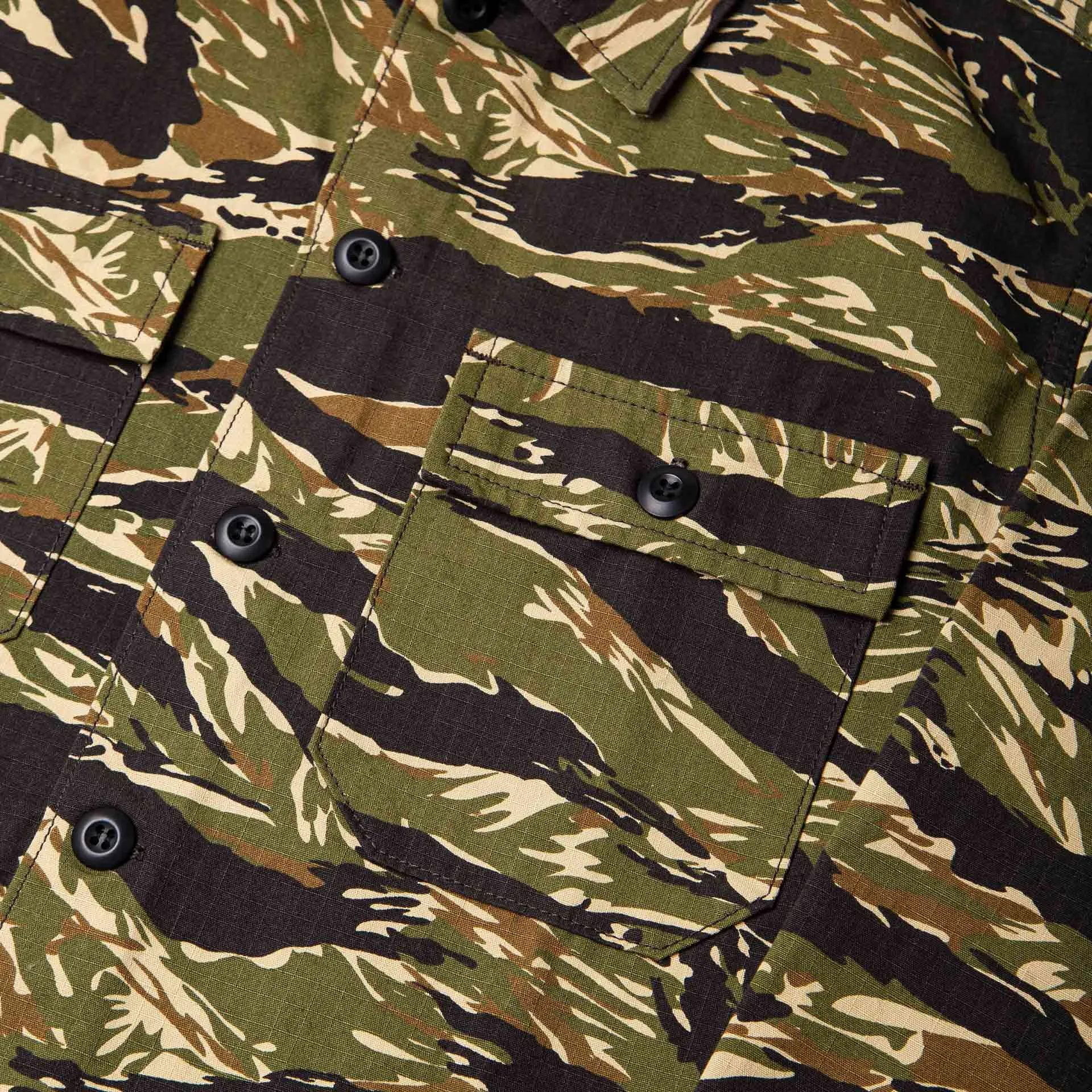 BWS-03 MILITARY OVERSHIRT 8 oz. tiger camo ripstop