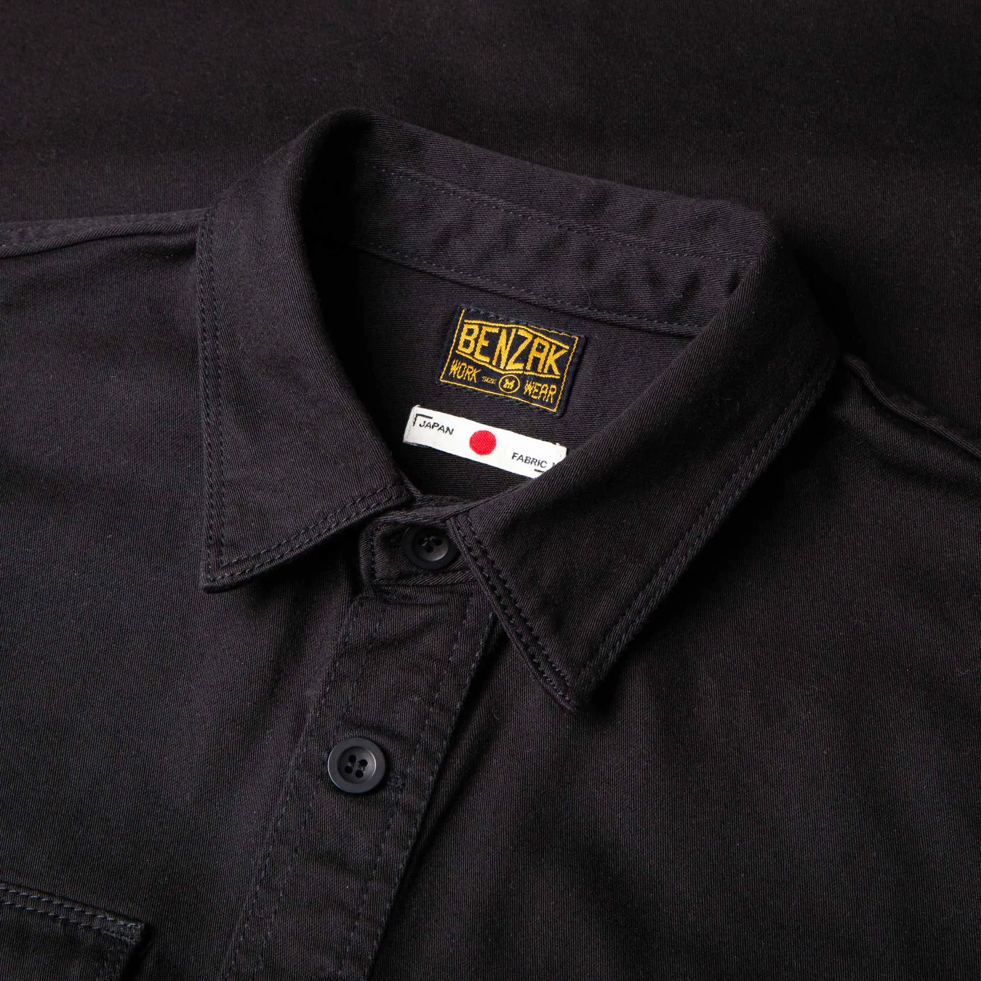 BWS-04 SCOUT OVERSHIRT 9.5 oz. black military sateen