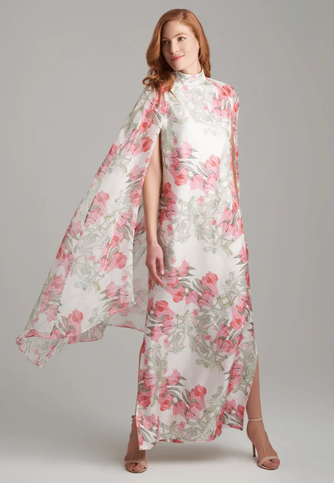 Camille Silk Dress in Angels Trumpet