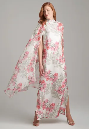 Camille Silk Dress in Angels Trumpet