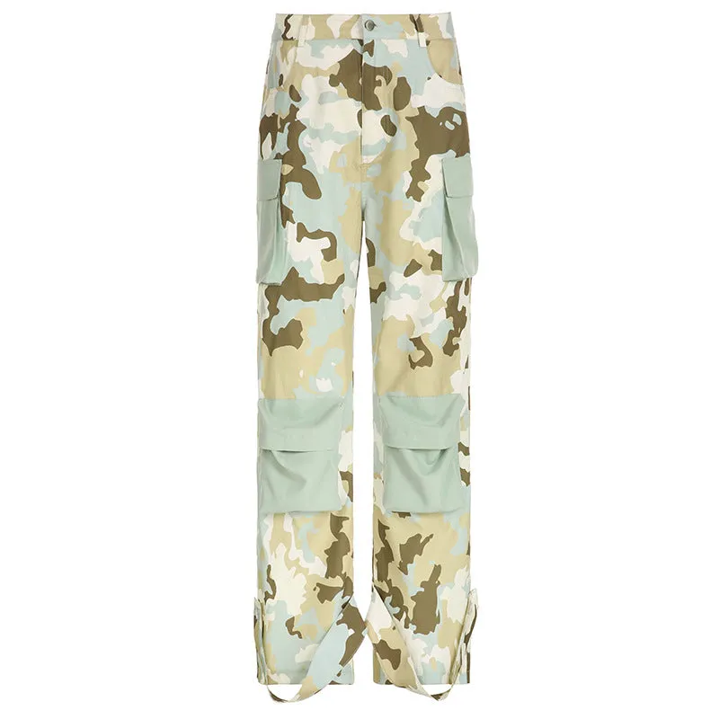 Camouflage Pocket Stitching Pants