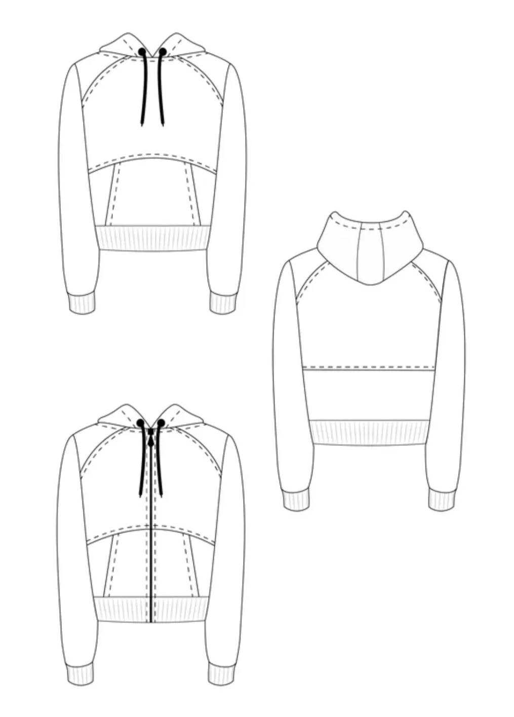 Cashmerette Stanton Hoodie Sewing Pattern 0-16