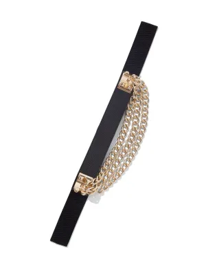 Chain-Accented Stretch Belt