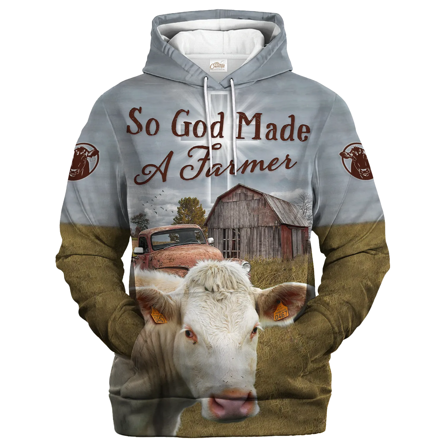 Charolais Hoodie For Him Her, Farm Hoodie, So God Made A Farmer Gift