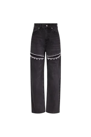 Crystal Slit Jean