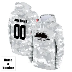 Custom Name & Number Hoodie Tampa Bay Buccaneers 2024 Salute to Celebrities Club Fleece Pullover Hoodie City Silhouette Hoodie Unisex