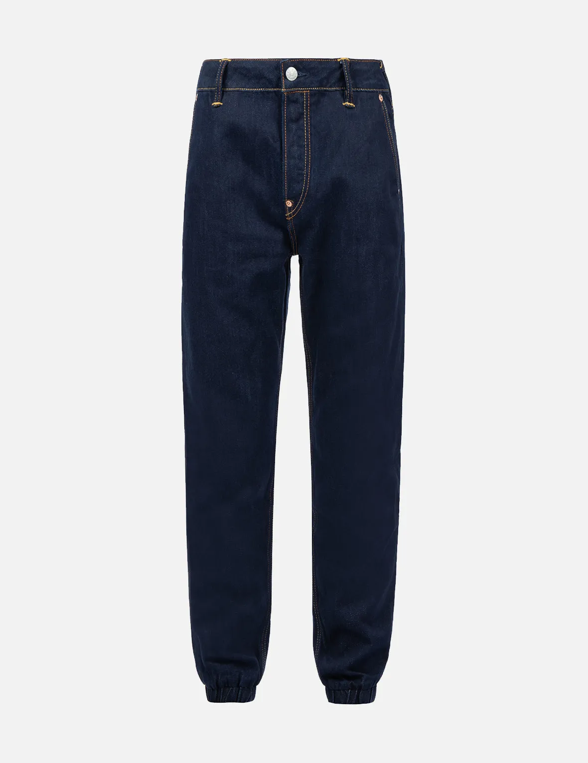 Daicock Discharged Print Denim Jogger Pants