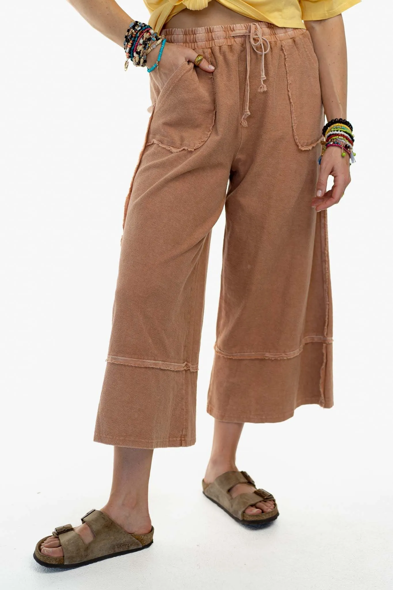 Easy Going Wide Leg Palazzo Pant - Cinnamon