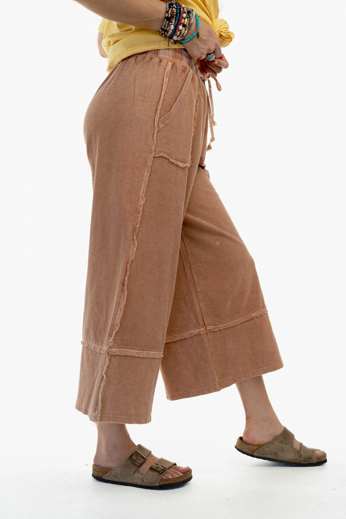 Easy Going Wide Leg Palazzo Pant - Cinnamon