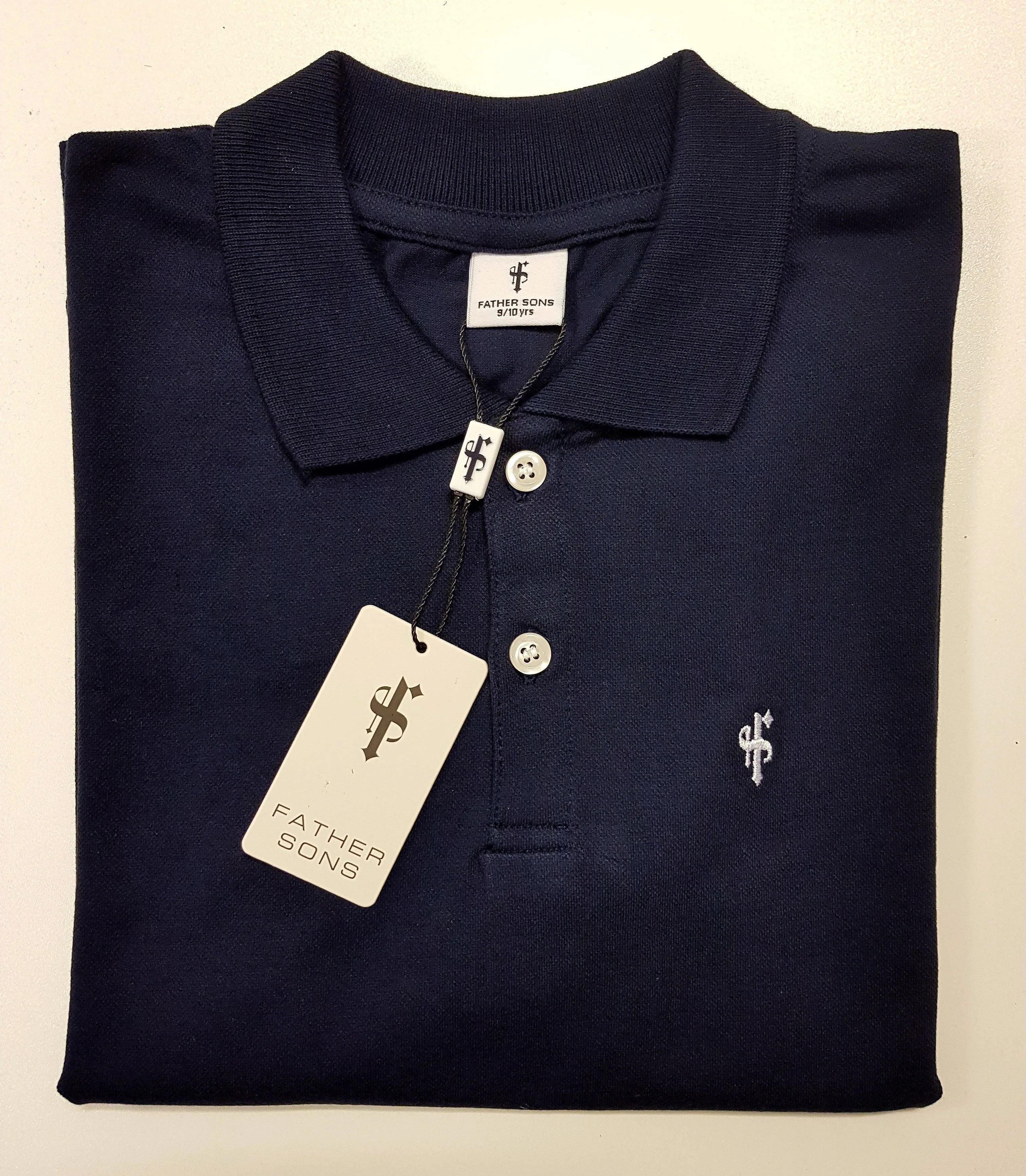 Father Sons Boys Classic Navy Polo Shirt - FSB020 (LAST CHANCE)