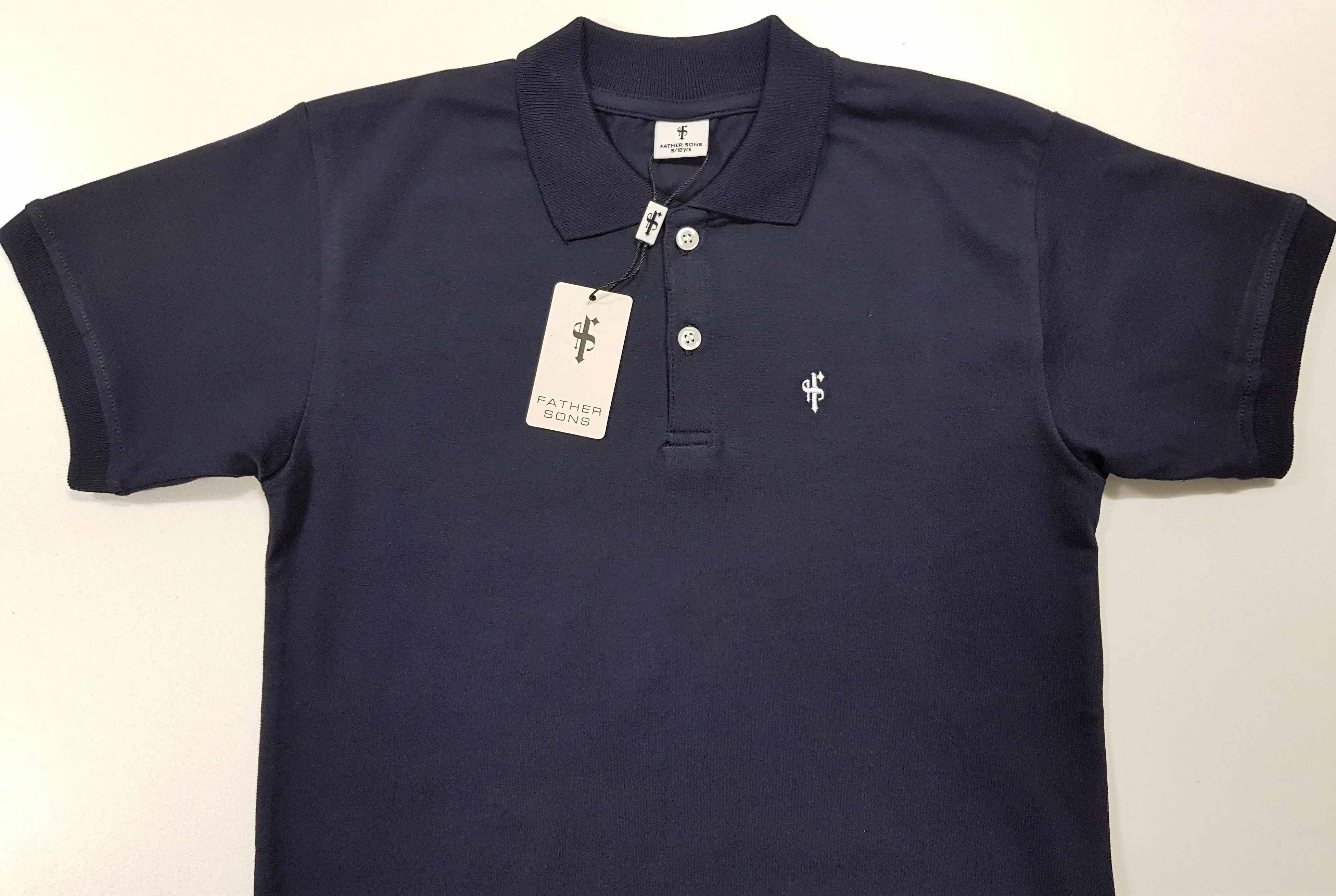 Father Sons Boys Classic Navy Polo Shirt - FSB020 (LAST CHANCE)