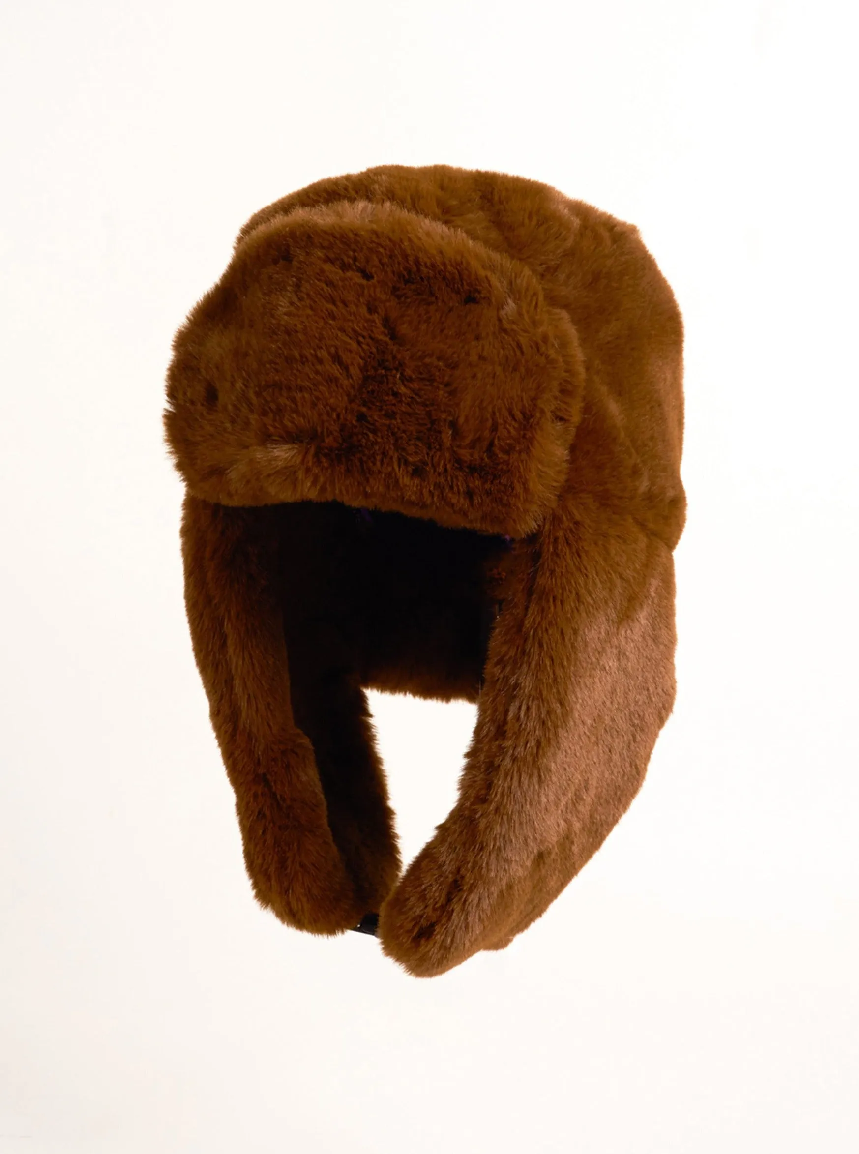 Faux Fur Trapper in Brown