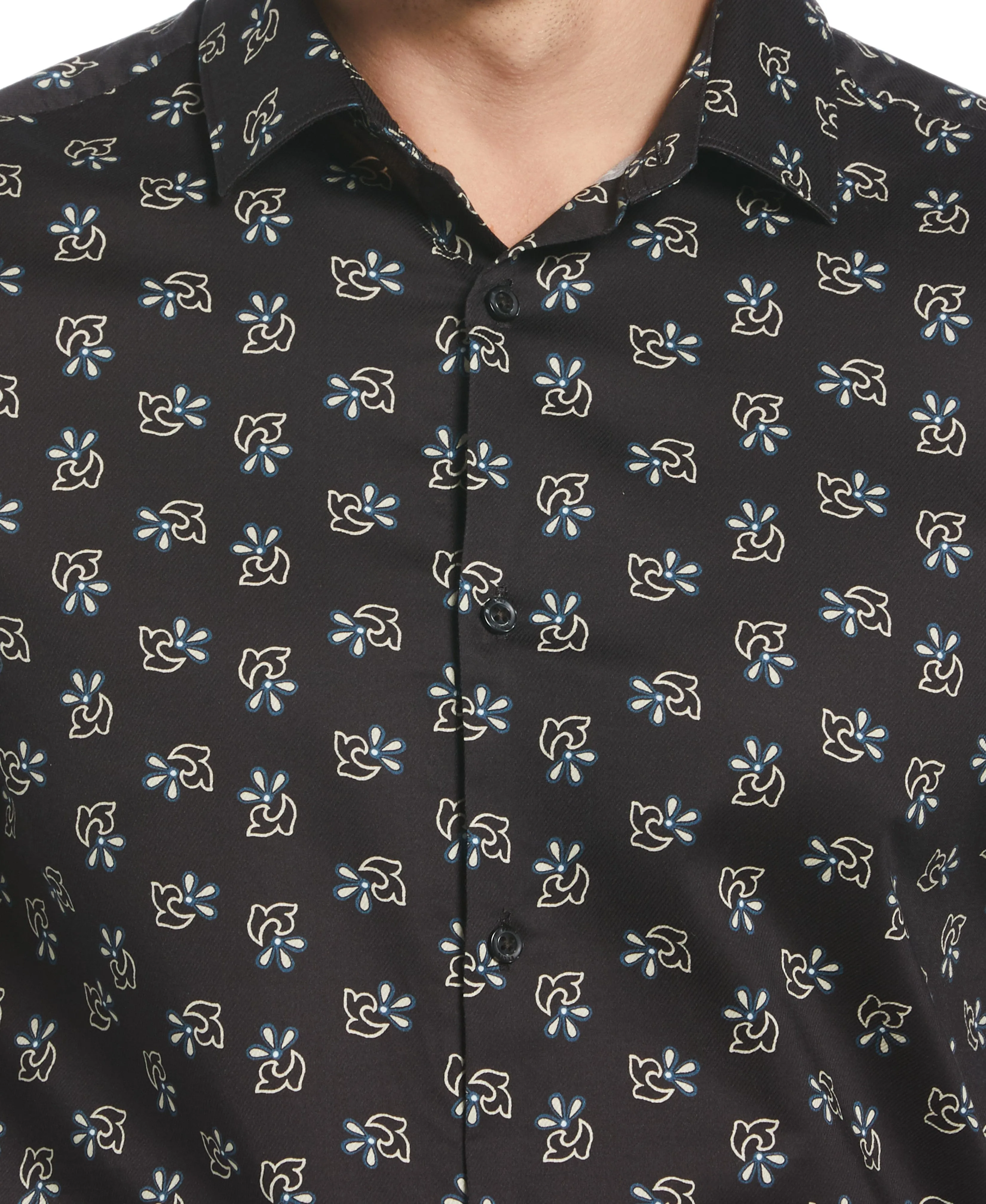 Floral Print Twill Shirt