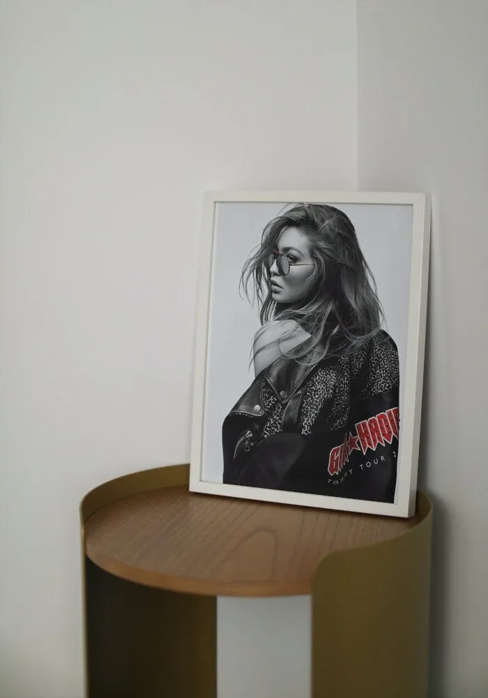 Gigi Hadid Rocker Poster PRINTABLE WALL ART, Indie Room Décor, Fashion Photography, Fashion Wall Art, High-Profile Supermodel, Rock’N’Roll