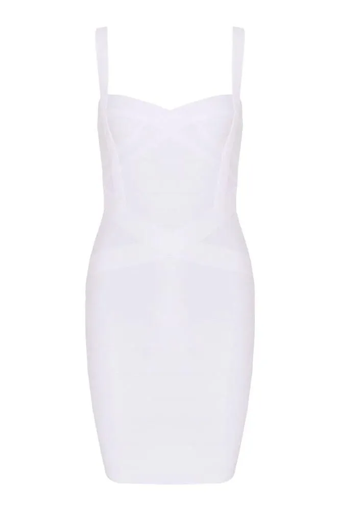 Heidi Bandage Mini Dress - Pearl White