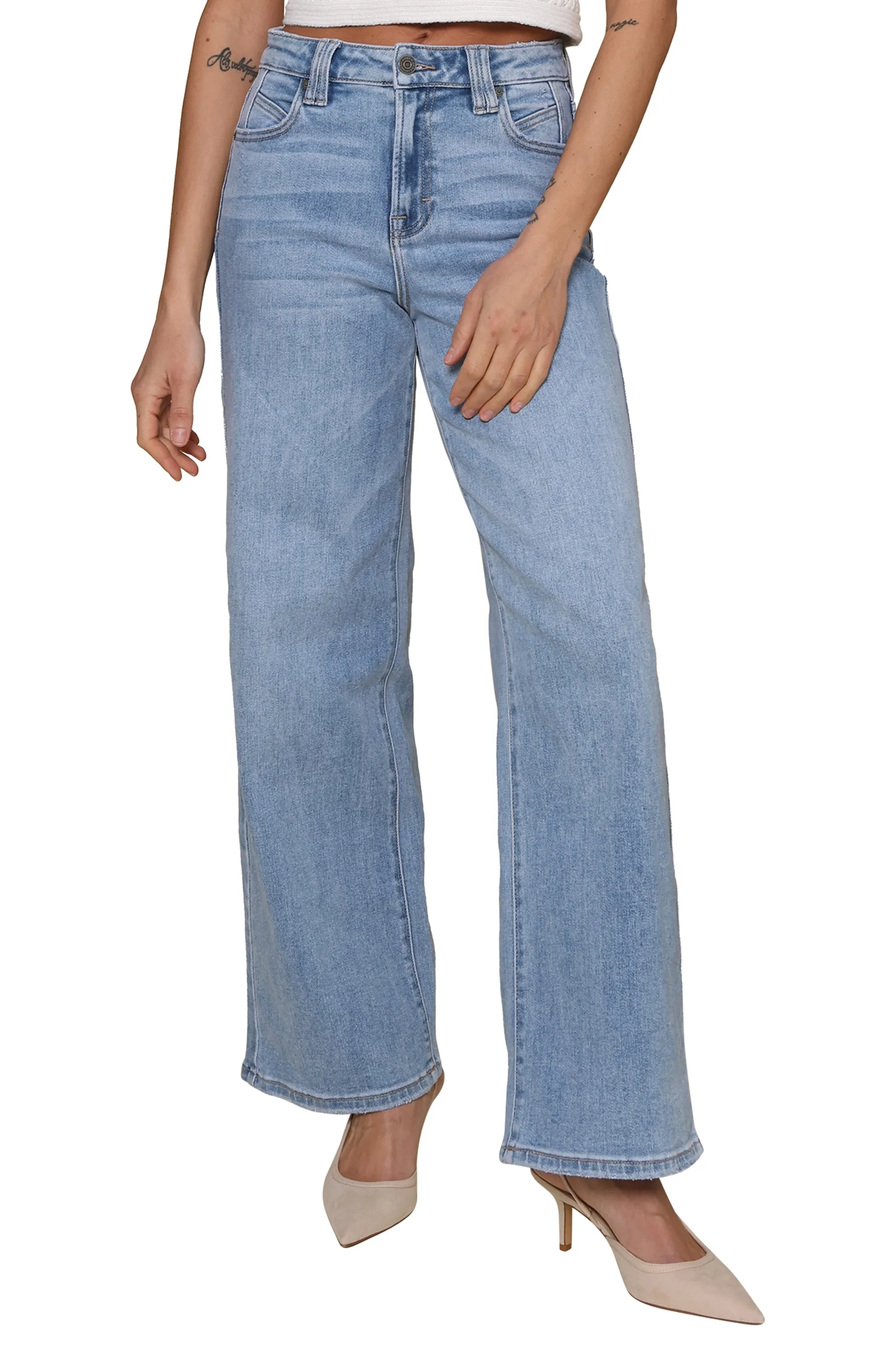 High Rise Medium Straight Leg Jeans