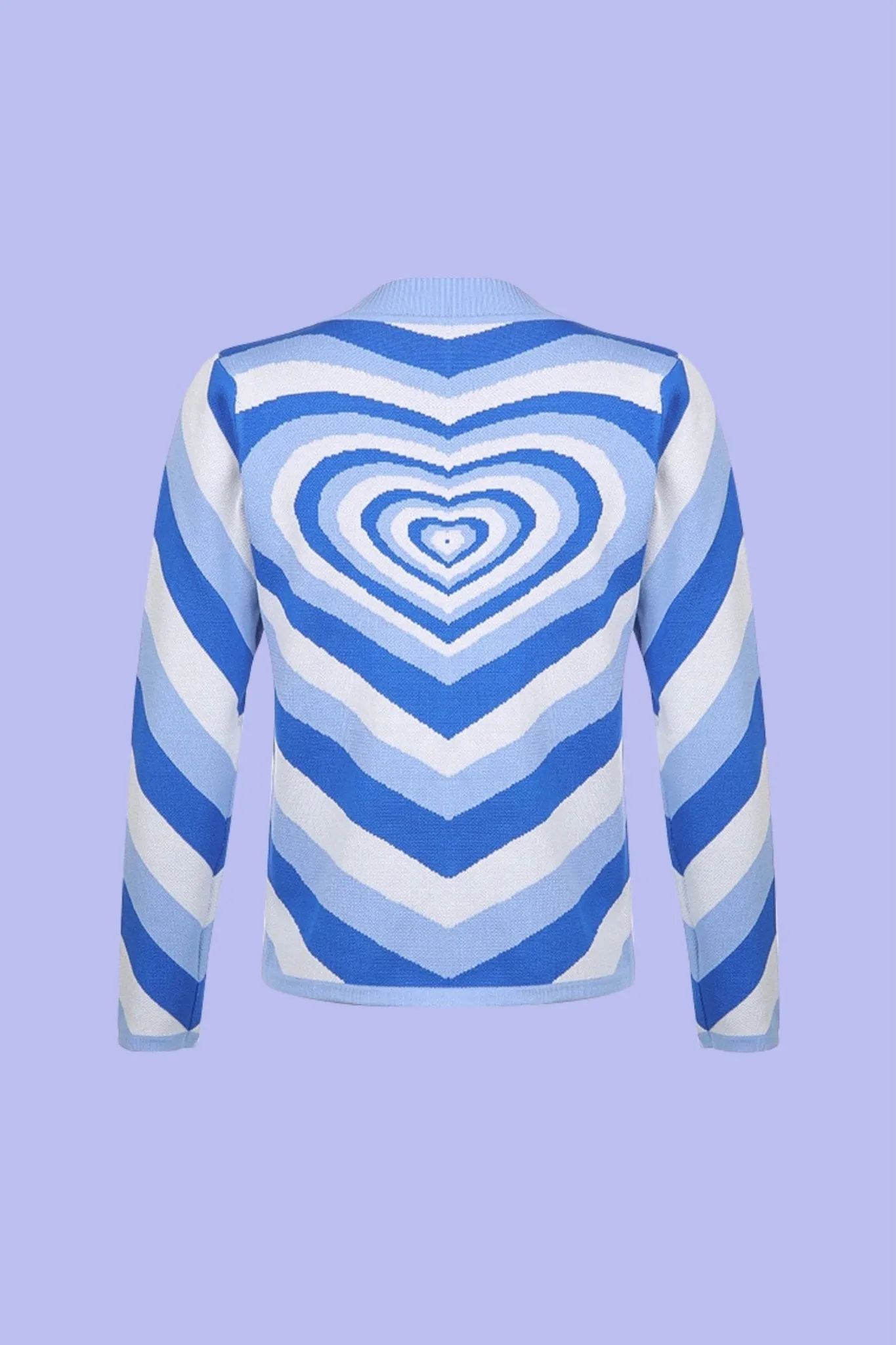 Indie vibe heart pattern jumper