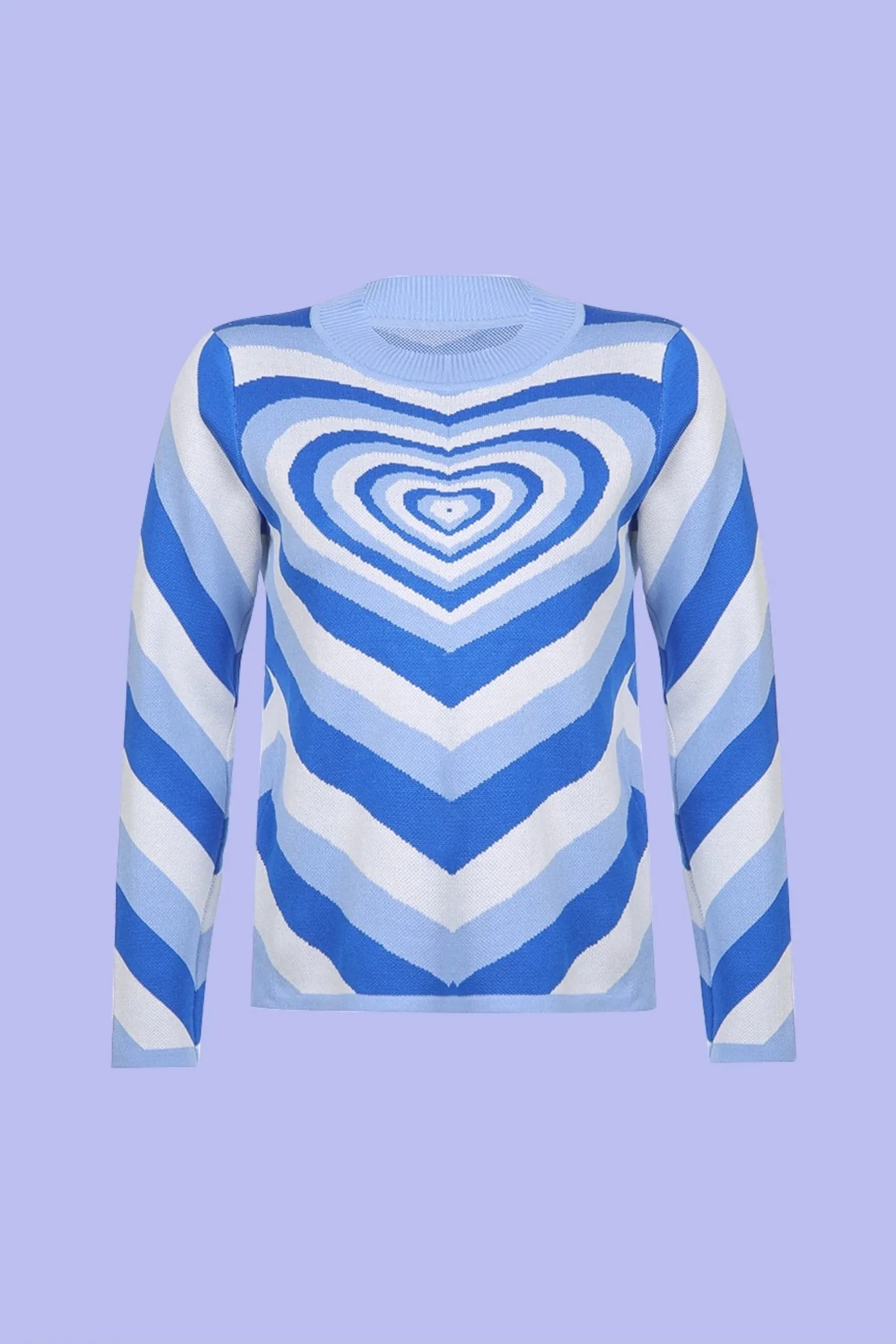 Indie vibe heart pattern jumper